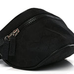 Nylon Monogram Fanny Pack Belt Bag Black