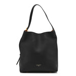 Grained Calfskin Low Key Hobo MM Black