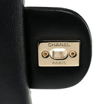 Lambskin Quilted Mini Rectangular Flap Black