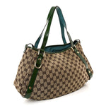 Monogram Patent Medium Abbey Shoulder Bag Blue