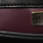 Lambskin Quilted Small Trendy CC Dual Handle Flap Bag Black