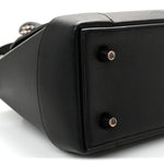 Grained Calfskin Spike Small Eloise Tote Black