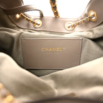Suede Quilted Medium Chanel 25 Handbag Grey