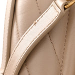 Calfskin Y Quilted Monogram Medium Loulou Chain Satchel Dark Beige