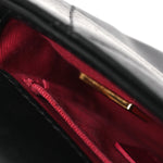 Calfskin Quilted Mini Framing Chain Bag Black