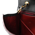 Lambskin Quilted Envelope Flap Black