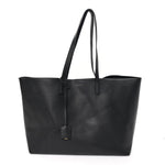 Calfskin Large Shopping Tote Black