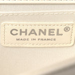 Calfskin Quilted Medium Boy Flap White