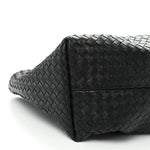 Calfskin Intrecciato Pinacoteca Reversible Tote Black Fondant