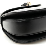 Boarded Dyana Lux Calfskin Mini Bamboo 1947 Top Handle Bag Black