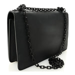 Ultra Matte Calfskin J'Adior Chain Flap Bag Black