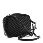 Calfskin Matelasse Monogram Lou Camera Bag Black