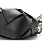 Lambskin Maxi Intrecciato Mini Cassette Camera Bag Black