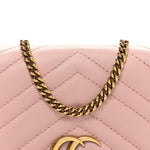 Calfskin Matelasse GG Marmont Mini Bag  Perfect Pink