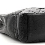 Caviar Quilted Petit Shopping Tote PST Black