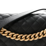 Caviar Quilted Medium Boy Flap Black