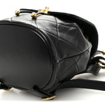 Lambskin Quilted Logo Mini Backpack Black