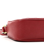 Sakai Be Green Calfskin Diagonal Stitched Small Blondie Shoulder Bag Rosso