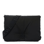 Nylon Medium Goya Puffer Bag Black