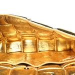 Mirror Lambskin Maxi Intreccio Padded Cassette Crossbody Bag Gold