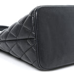 Caviar Quilted Medallion Tote Black