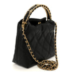 Caviar Quilted Chanel Way Clutch With Chain Black