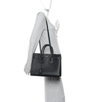 Grained Calfskin Small Sac De Jour Black