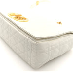 Grained Calfskin Cannage Large Caro Bag Ivory