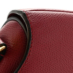 Grained Calfskin Saddle Bag Red