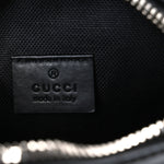 GG Supreme Monogram Appia Calfskin Web Small Camera Messenger Bag Black Grey