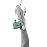 Lambskin Quilted Small Trendy CC Flap Dual Handle Bag Light Blue