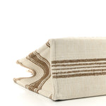 Jacquard Striped Large Cabas Thais Tobacco Tan
