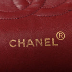 Lambskin Quilted Medium Double Flap Navy