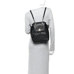 Caviar Quilted Business Affinity Backpack Black
