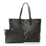 Calfskin Paris CL Logo Perforated Cabata Tote Rocket