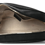 Pebbled Calfskin Small Soho Disco Bag Black
