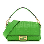 Nappa FF 1974 Embossed Baguette Tomatillo