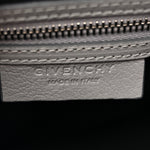 Sugar Goatskin Mini Antigona Pearl Grey