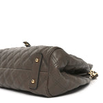 Calfskin Quilted Stam Brown
