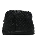 Coated Canvas Quilted Large Garment Travel Bag Black