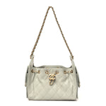 Caviar Quilted Mini Chanel 25 Handbag Light Green