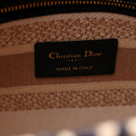 Canvas Embroidered Medium Tie And Dior Lady D-Lite Multicolor