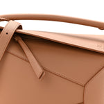 Grained Calfskin Small Puzzle Edge Bag Toffee