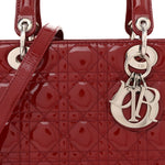 Patent Cannage Medium Lady Dior Red