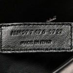 Lambskin Quilted Small Loulou Puffer Monogram Chain Satchel Black