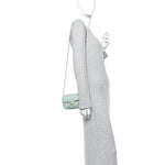 Iridescent Nappa Chevron Matelasse Super Mini GG Marmont Shoulder Bag Green Iridescent