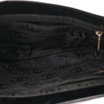Patent Pony Hair Small Pocket Tote Black