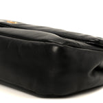 Plunged Lambskin Calypso Black