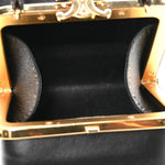 Shiny Calfskin Lana Triomphe Minaudiere Black