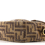 Vitello King Beaded Zucca Baguette Mogano Panna Ebano
